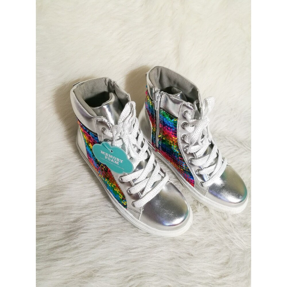 So high top sequins shoe 5 rainbow